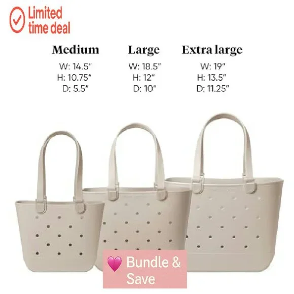 Large Waterproof EVA Tote with Zipper Pocket for Travel Pool Beach